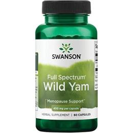 Вітамінно-мінеральний комплекс Swanson Дикий ямс, 400 мг, Full Spectrum Wild Yam, 60 капсул (100-27-8393439-20)