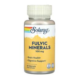 Вітамінно-мінеральний комплекс Solaray Fulvic Minerals 100mg - 30 vcaps (2023-10-7162)
