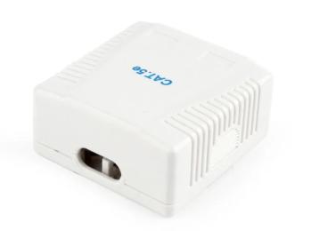 Розетка Cablexpert NCAC-2F5E-01 White 2хRJ-45, Cat5Е, зовнішня