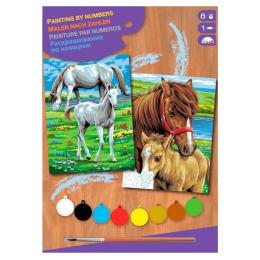 Картина за номерами Sequin Art PAINTING BY NUMBERS JUNIOR-PAIRS Horses (SA0215)
