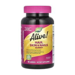 Вітамінно-мінеральний комплекс Natures Way Hair, Skin &amp; Nail Gummy - 60 gummies (2023-10-6381)