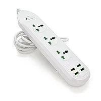 Мережевий фільтр Voltronic ТВ-Т16mini White 2 м, 3 розетки + 4 USB, 2 м, перетин 3х0,75мм