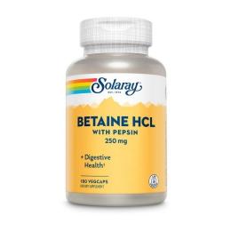 Натуральна добавка і екстракт Solaray Betaine HCL with pepsin 250 mg (180 veg caps) (20057-01)