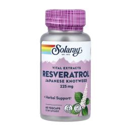 Натуральна добавка і екстракт Solaray Resveratrol 225 mg (60 veg caps) (24569-01)