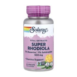 Натуральна добавка і екстракт Solaray Super Rhodiola (60 veg caps) (24570-01)