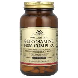Натуральна добавка і екстракт Solgar Glucosamine MSM Complex (120 tabs) (24762-01)