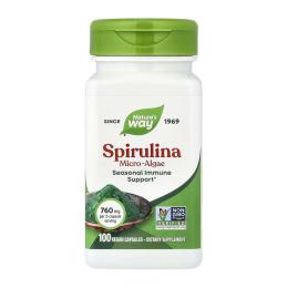 Натуральна добавка і екстракт Natures Way Spirulina Micro-Algae - 100 vcaps (2023-10-6853)