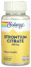 Натуральна добавка і екстракт Solaray Strontium Citrate 250mg - 60 vcaps (2023-10-6784)