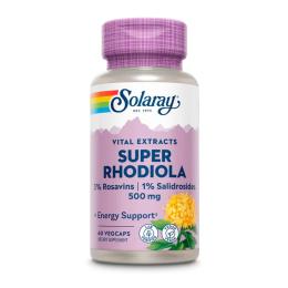 Натуральна добавка і екстракт Solaray Super Rhodiola Root Extract 500mg - 60 vcaps (2023-10-2405)