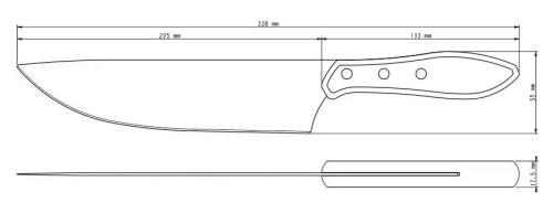 Кухонний ніж TRAMONTINA Barbecue Polywood 21191/178 203 мм