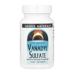 Натуральна добавка і екстракт Source Naturals Vanadyl Sulfate 10mg - 100 tabs (2023-10-5292)