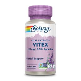 Натуральна добавка і екстракт Solaray Vitex Chaste Berry Extract 225mg - 60 vcaps (2023-10-4427)