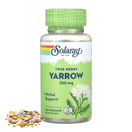 Натуральна добавка і екстракт Solaray Yarrow Aerial 320mg - 100 vcaps (2023-10-6981)