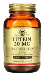 Антиоксидант Solgar Лютеїн, 20 мг, Lutein, 60 гелевих капсул (SOL-01675)