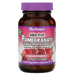 Натуральна добавка і екстракт Bluebonnet Nutrition плодів Гранату, Pomegranate Extract, 60 вегетаріанських капсул (BLB-00983)