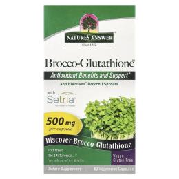 Трави Natures Answer Брокко-глутатион, 500 мг, Brocco-Glutathione, 60 вегетаріанських капсул (NTA-16030)