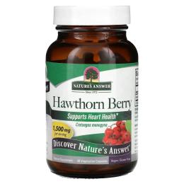 Трави Natures Answer Глід, 1500 мг, Hawthorn Berry, 90 вегетаріанських капсул (NTA-16266)