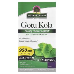 Трави Natures Answer Готу кола, 950 мг, Gotu Kola, 90 вегетаріанських капсул (NTA-16262)