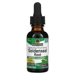 Натуральна добавка і екстракт Natures Answer жовтокореня без спирту, Goldenseal Root, 30 мл (NTA-00628)