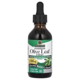 Натуральна добавка і екстракт Natures Answer листя оливи без спирту, 1500 мг, Olive Leaf Extract, 60 порцій (NTA-00653)