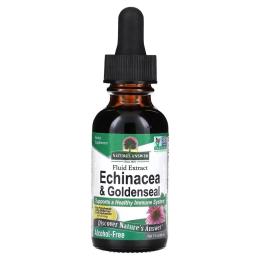 Трави Natures Answer Ехінацея та Жовтокорінь (Гідрастис), без спирту, Echinacea &amp; Go (NTA-00759)