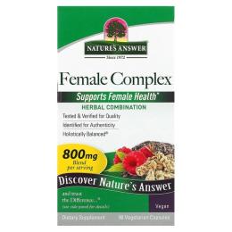 Трави Natures Answer Женский травяной комплекс, 800 мг, Female Complex, Herbal Combination, 90 капсул  (NTA-16032)