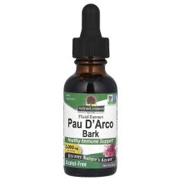 Трави Natures Answer Кора Дарко, без спирту, 2000 мг, Pau DArco Bark, Alcohol-Free, 30 мл (NTA-00652)