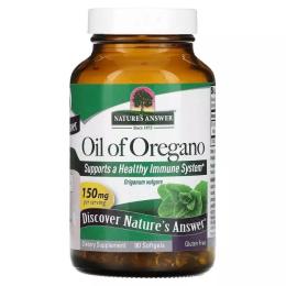Трави Natures Answer Олія орегано, 150 мг, Oil of Oregano, 90 гелевих капсул (NTA-16308)