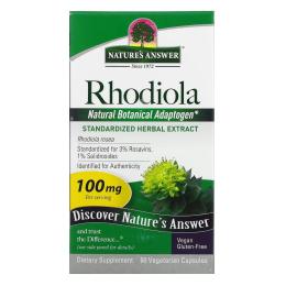 Трави Natures Answer Родіола, 100 мг, Rhodiola, 60 вегетаріанських капсул (NTA-16426)