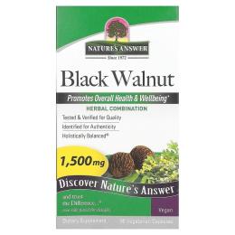 Трави Natures Answer Чорний горіх, 1500 мг, Black Walnut, 90 вегетаріанських капсул (NTA-16017)