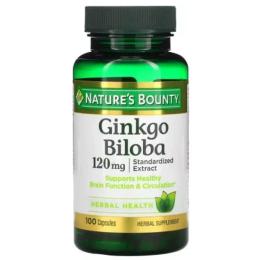 Трави Natures Bounty Гінкго Білоба, 120 мг, Ginkgo Biloba, 100 капсул (NRT04544)