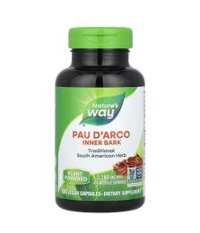 Трави Natures Way По Дарко, (Кора Муравьиного Дерева), Pau dArco, 545 мг, 180 капсул (NWY-15408)