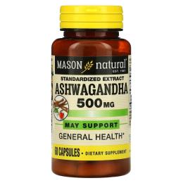 Трави Mason Natural Ашваганда 500 мг, Ashwagandha, 60 капсул (MAV17875)