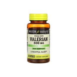 Трави Mason Natural Валеріана, 500 мг, Whole Herb Valerian, 60 капсул (MAV-11525)