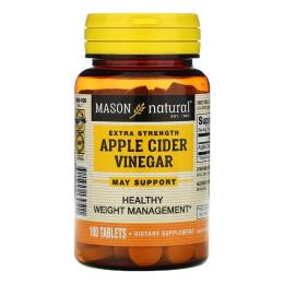 Трави Mason Natural Яблучний оцет, Extra Strength Apple Cider Vinegar, 100 таблеток (MAV13951)