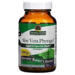 Трави Natures Answer Алое віра фітогель, 250 мг, Aloe Vera Phytogel, 90 вегетаріанських капсул (NTA-16114)