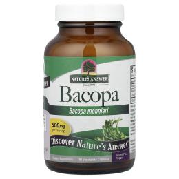 Трави Natures Answer Бакопа, 500 мг, Bacopa, 90 вегетаріанських капсул (NTA-16360)