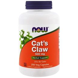 Трави Now Foods Котячий кіготь, 500 мг, Cats Claw, 250 вегетаріанських капсул (NOW-04621)