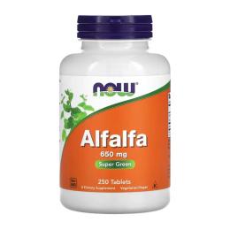 Трави Now Foods Люцерна, Alfalfa, 650 мг, 250 таблеток (NOW-02620)