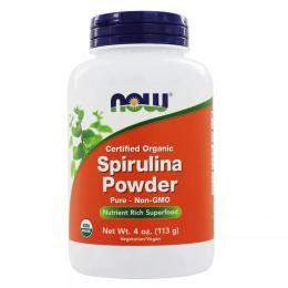 Трави Now Foods Органічна Спирулина, Порошок, Organic Spirulina, 113 гр (NF2690)