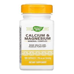 Вітамінно-мінеральний комплекс   Natures Way Calcium &amp; Magnesium (100 caps) (22631-01)