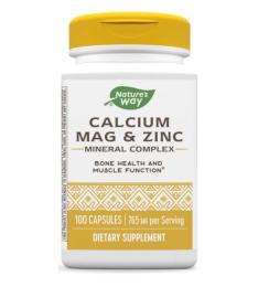 Вітамінно-мінеральний комплекс   Natures Way Calcium Mag &amp; Zinc (100 caps) (22628-01)