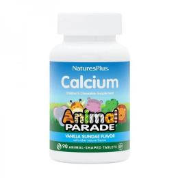 Вітамінно-мінеральний комплекс   Natures Plus Animal Parade Calcium chewable for children (90 animal-shaped tabs, vanilla sundale) (23291-01)