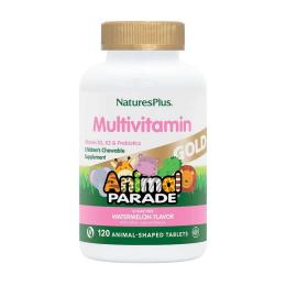 Вітамінно-мінеральний комплекс   Natures Plus Animal Parade Gold Multivitamin (120 animal-shaped tabs, cherry orange grape) (19945-01)