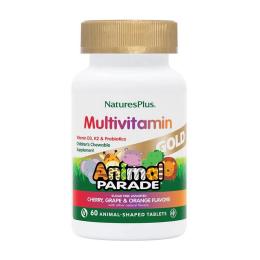 Вітамінно-мінеральний комплекс   Natures Plus Animal Parade Gold Multivitamin (60 animal-shaped tabs, cherry orange grape) (20416-01)
