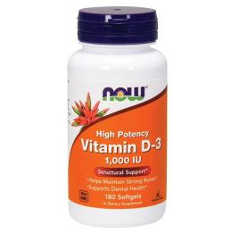 Вітамінно-мінеральний комплекс NOW Vitamin D-3 25 mcg (1000 IU) (180 softgels) (07599-01)