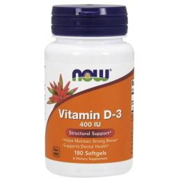 Вітамінно-мінеральний комплекс NOW Vitamin D-3 400 IU (180 softgels) (07381-01)