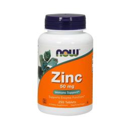 Вітамінно-мінеральний комплекс NOW Zinc 50 mg (250 tabs) (06454-01)