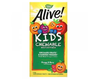 Вітамінно-мінеральний комплекс   Natures Way Alive! Kids Chewable Multivitamin (120 tab) (20500-01)