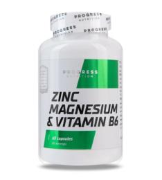 Вітаміни та мінерали Progress Nutrition Zinc Magnesium &amp; Vitamin B6 (60 sgels) (22677-01)